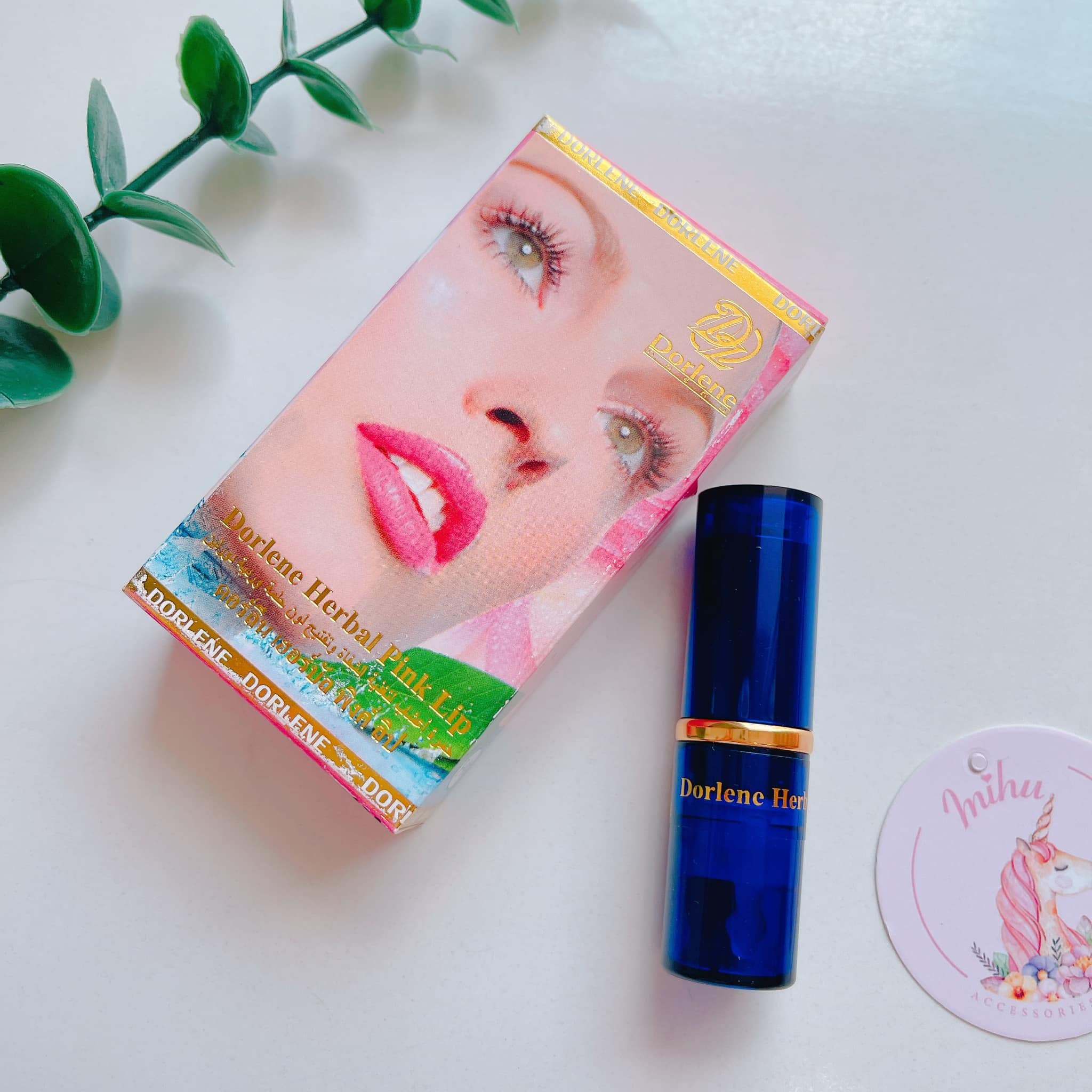 Son lì dưỡng khắc phục thâm môi Dorlene Herbal Pink Lip Thái Lan