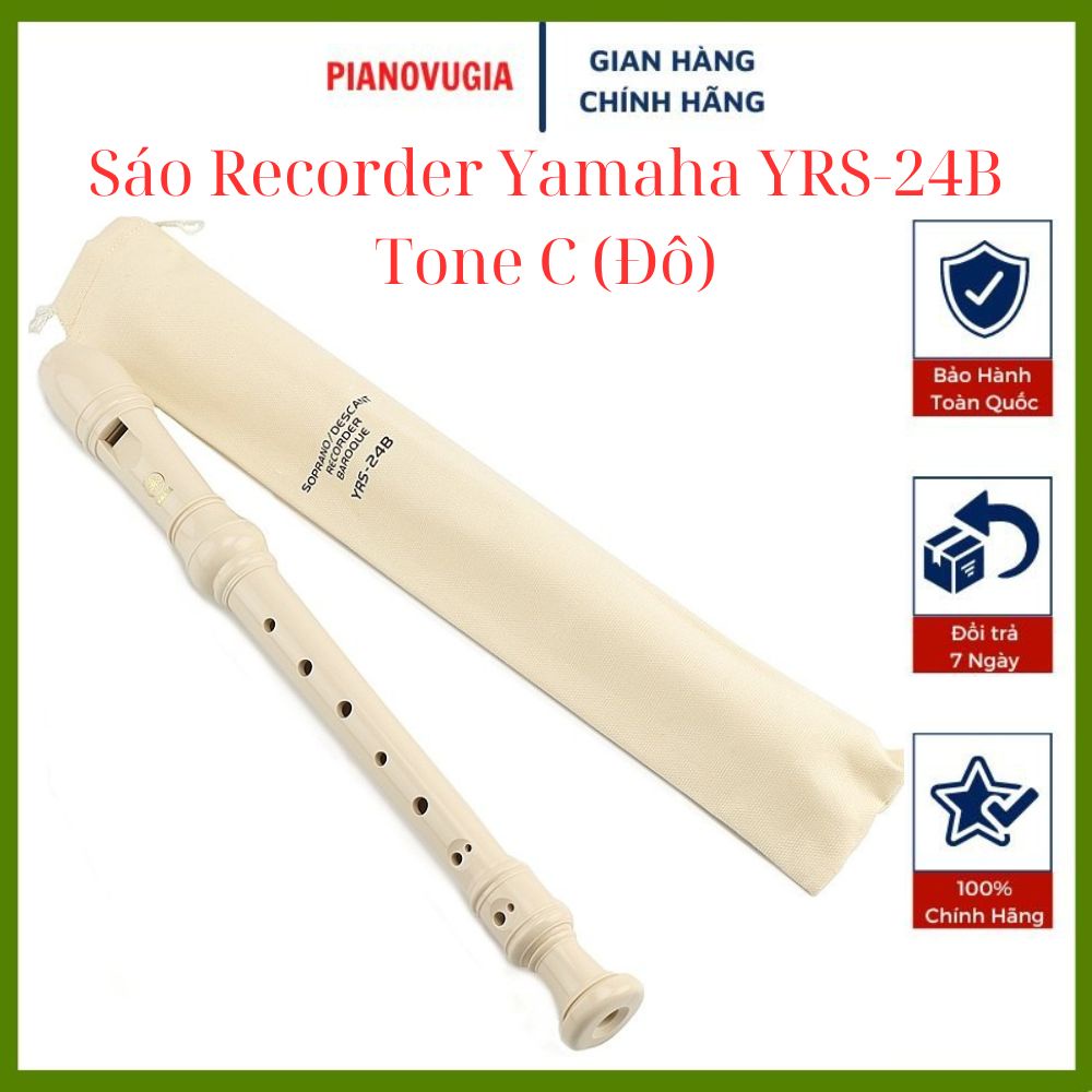 Sáo Recorder Soprano Yamaha YRS-24B Tone C (Đô)