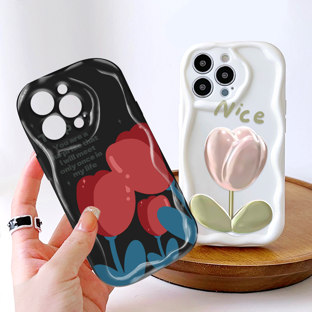 UCUC%20for%20Vivo%20V50%20V50%20Lite%205G%20Y04%20Y29S%205G%20Back%20Cover%20Big%20Tulip%20Cream%20Texture%20Wavy%20Edge%20Soft%20Silicone%20Phone%20Case%20-%20Image%204