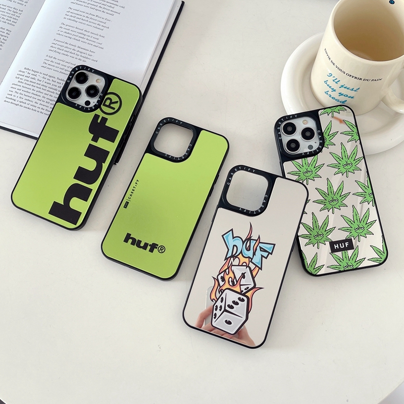 HUF CASETiFY Dicey Plantlife Green Legendary Hard Case For iPhone 