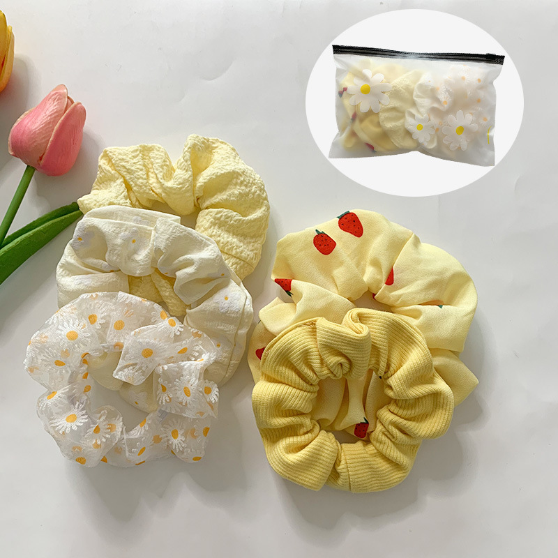 Set dây cột tóc scrunchies 5 cái - UniLabel