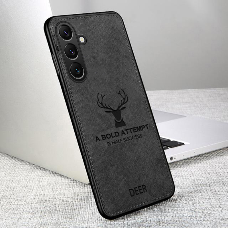For Galaxy A16 Case Slim Hybrid Matte Deer Elk Design Cloth For Samsung Galaxy A16 Back cover Phone Cases. 