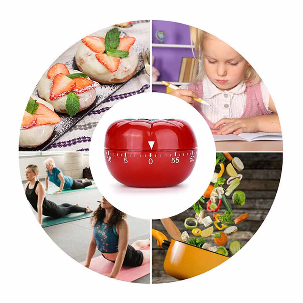 Kitchen Tomato Countdown Timer Baking Time Reminder Mechanical Clock Alarm Tools Tomato