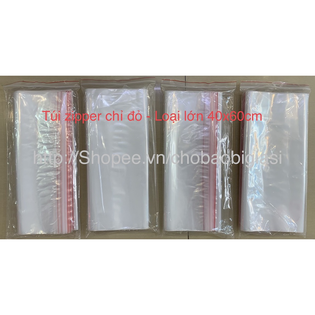 {1 kg/ size} Túi zipper chỉ đỏ loại tốt, dày dặn, chắc chắn (có đủ size)