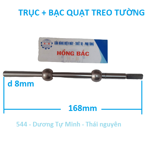 01 trục và bạc quạt treo tường dài 168mm