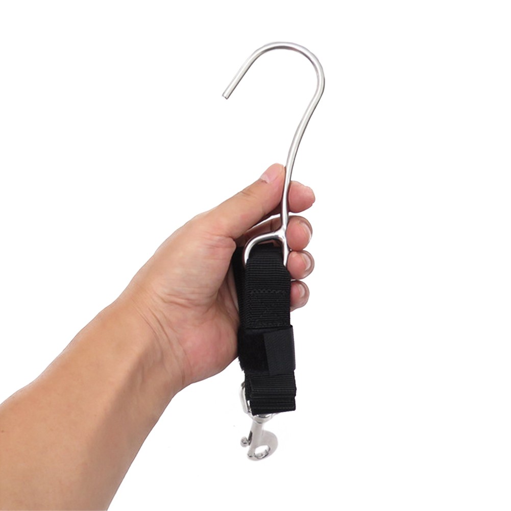 Scuba Diving Single Reef Hook With Webbing Safety Gear Diving Ocean Current Fixation Cords