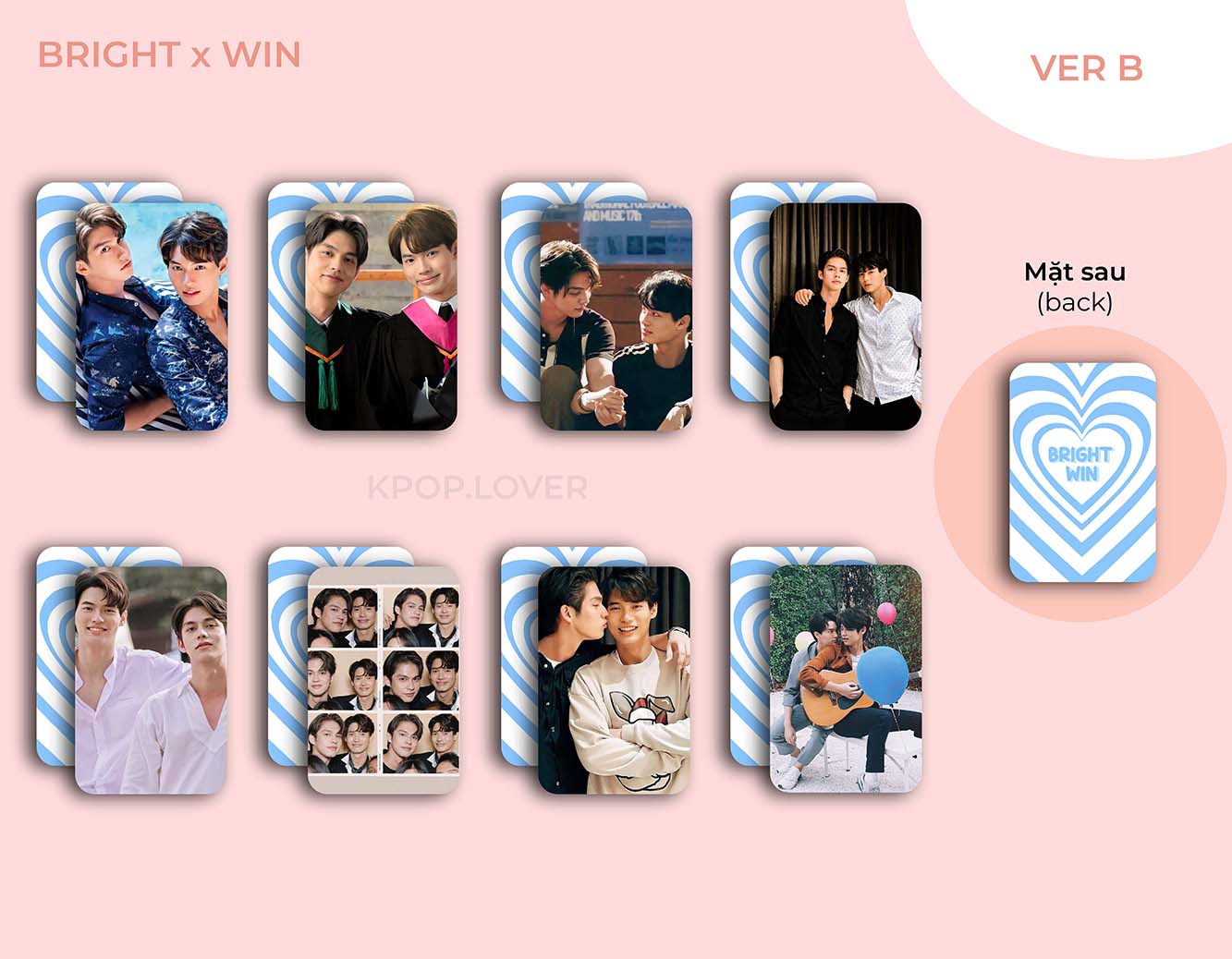 SET 8 CARD BRIGHTWIN ( BRIGHT VACHIRAWIT và WIN METAWIN)