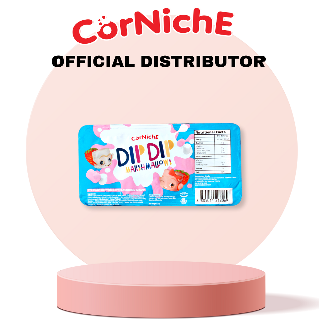 kẹo marshmallows chấm sốt dâu tây 30g