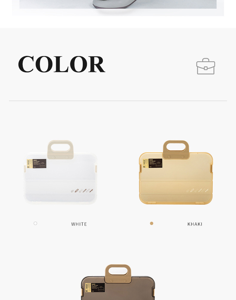 Information bag file bag Transparent plastic file bag for folder Portable file bag Large folder A4 information kit Test paper data storage bag