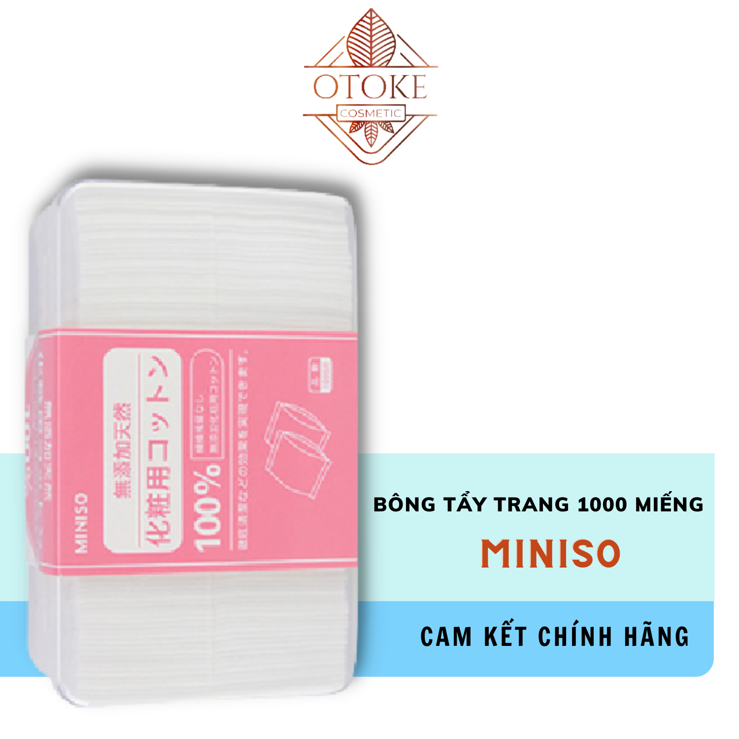 Bông Tẩy Trang Miniso Nhật 1000 miếng