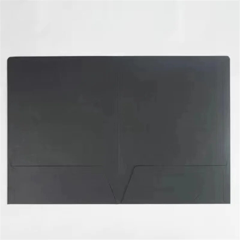 10pcs A4 Twin Pocket Folder Kraft Paper Office Project File Presentation Folder Document Holder Desk Organizer File Report Cover
