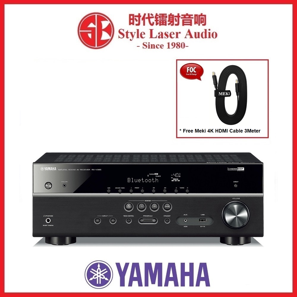 Yamaha RXV385 5.1Ch 4K Bluetooth AV Receiver Lazada