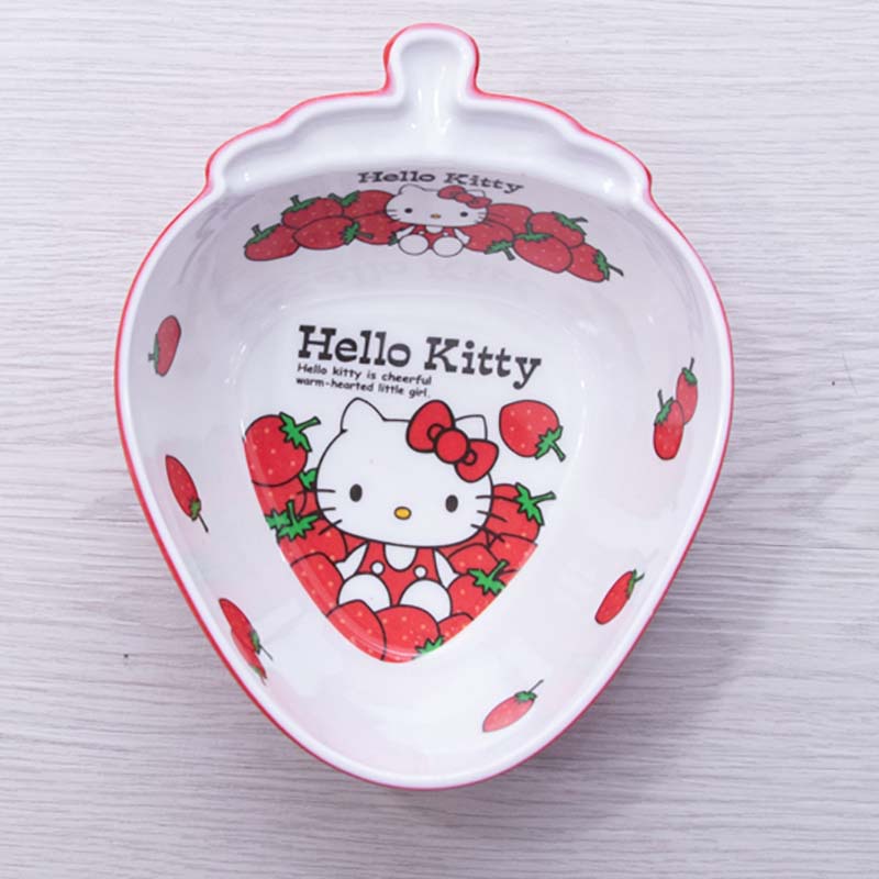 Bát đĩa nhựa hình Hello Kitty