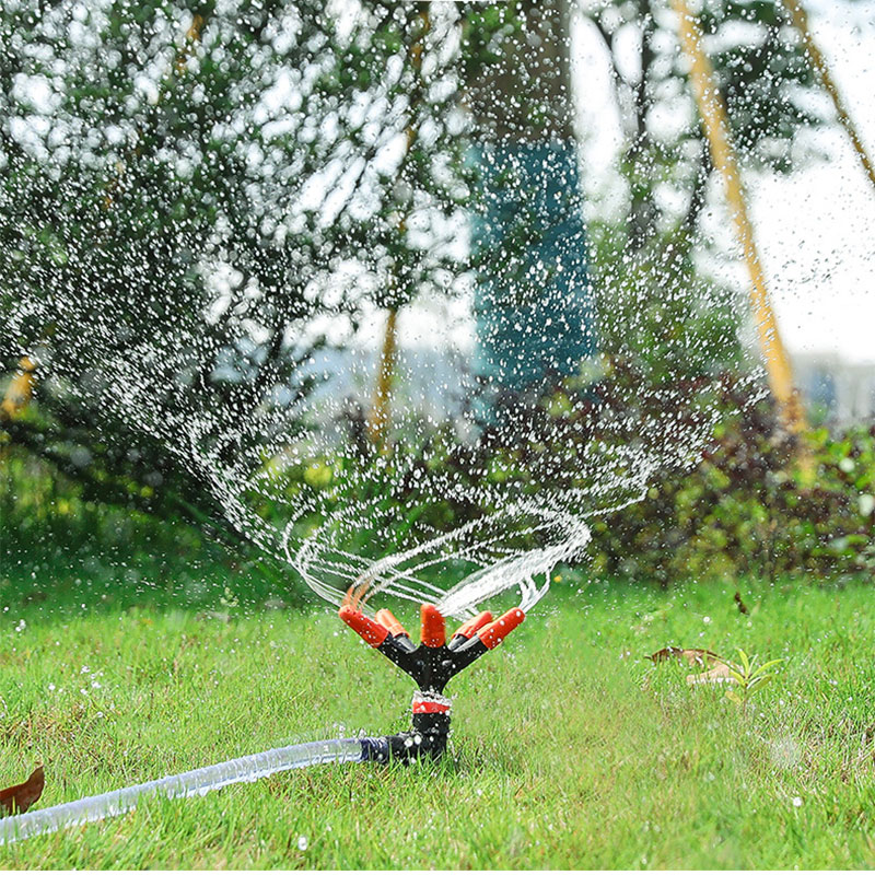 360 degree rotating nozzle automatic sprinkler for watering flowers, vegetables, water pipes, garden lawn irrigation
