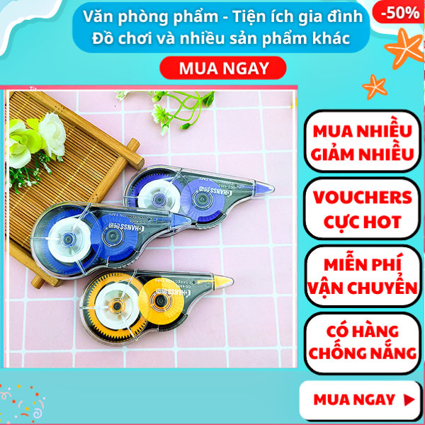 [HCM]Combo 3 cây bút xóa kéo loại to giá rẻ và chất lượng DP-8117 Dominic ✓Giá rẻ ✓An toàn ✓Dễ sử dụng, bút xoá kéo , đồ dùng học tập✓ Nguyễn Thùy Strore