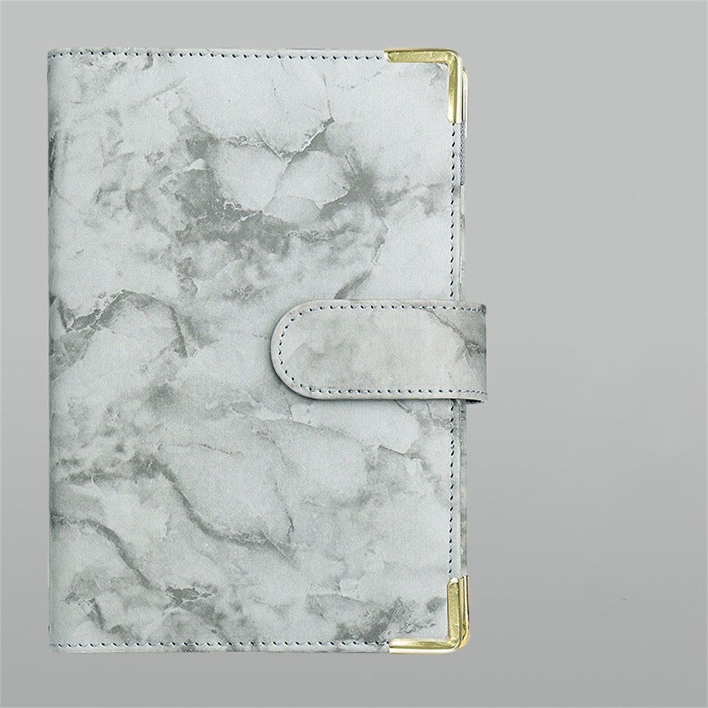XAVIE Stationery Money Organizer A6 Notebook Budget Planner PU Leather Zipper Envelope 6 Ring Binder Marble Budget Binder Notebook Binder Marble Notebook