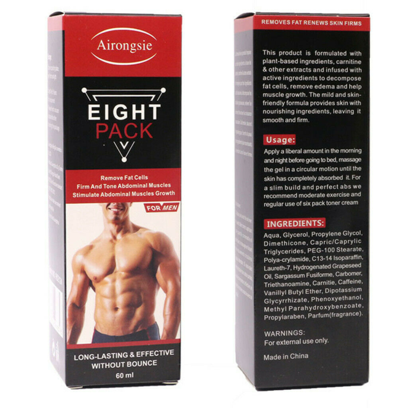 Men's Abs Cream Strong Abdominal Muscle Cream Intense Muscle Firming Fat Burning Weight Loss Cream Men's Skin Care TSLM1. 