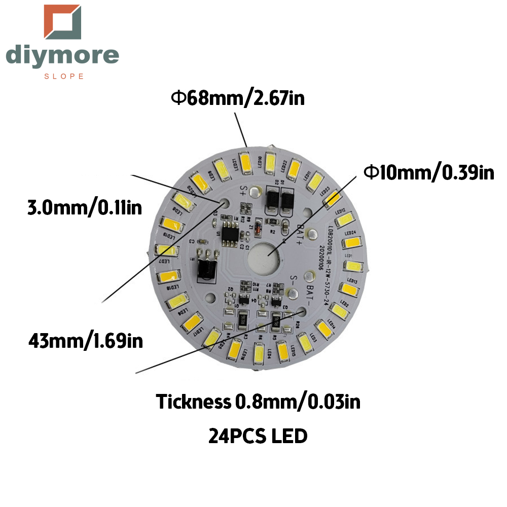 Diymore Đèn LED Năng Lượng Mặt Trời Hai Màu 3.2V 3.7V Hình Tròn Dốc Đèn Trần Năng Lượng Mặt Trời 12W Tấm Điều Khiển Từ Xa Cho Đèn Sân Năng Lượng Mặt Trời