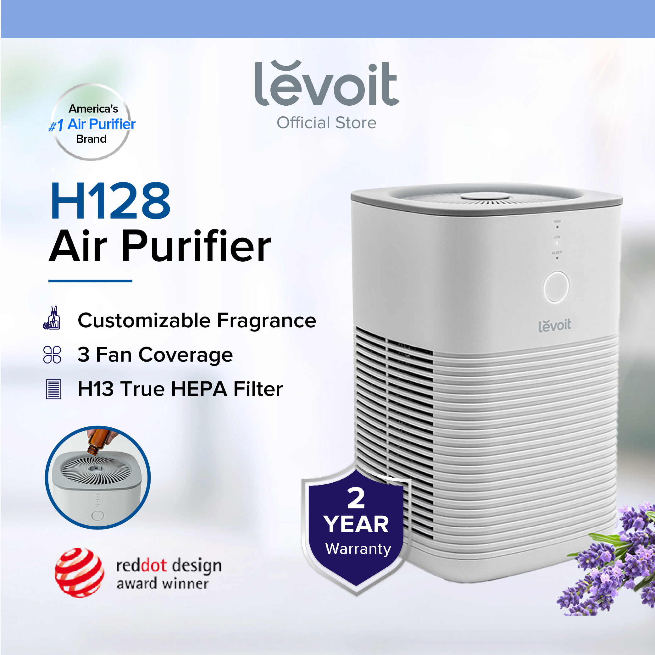 Levoit Desktop True HEPA Air Purifier model LV-H128 - How To Use 