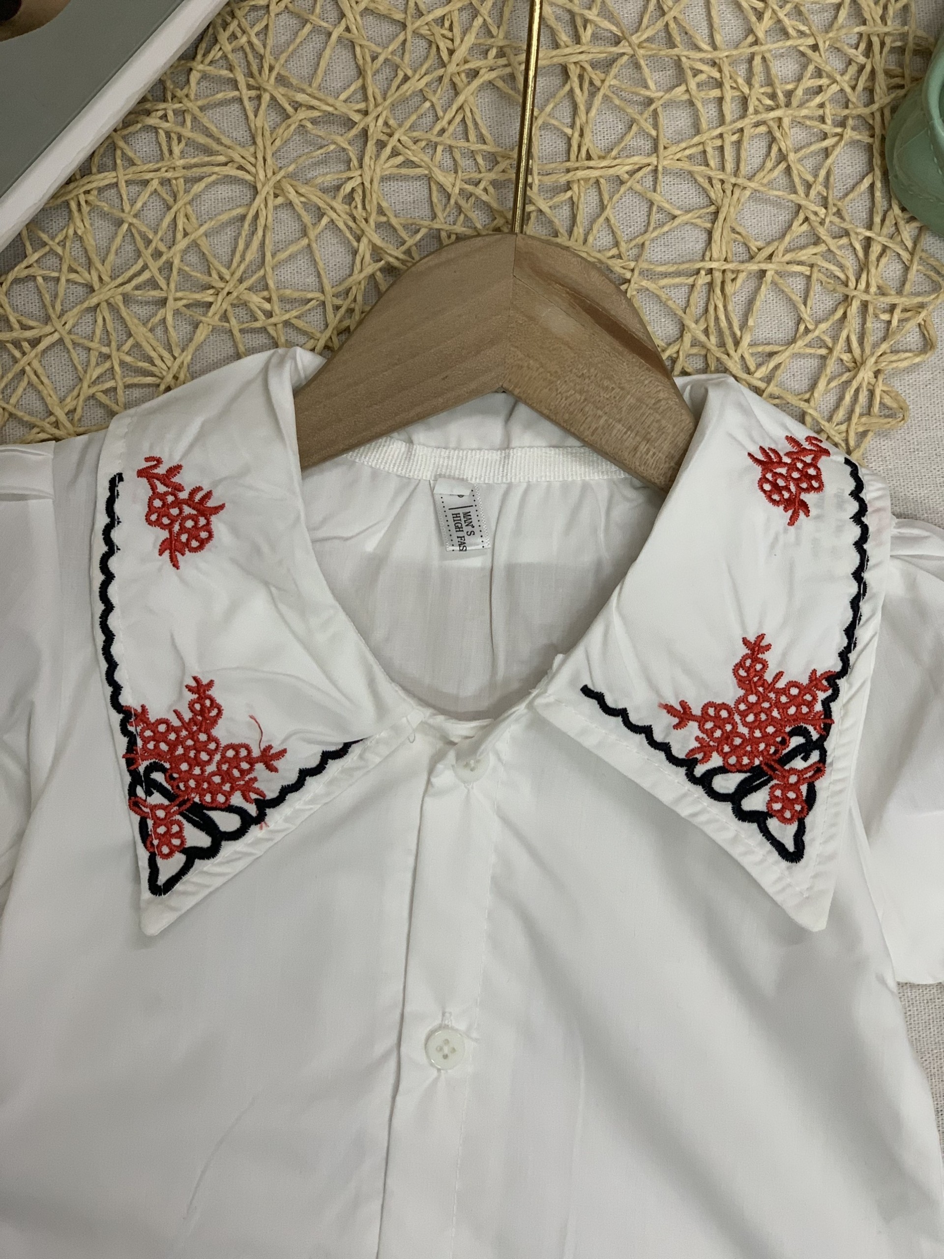 set chân váy jean kèm áo sơ mi cho bé