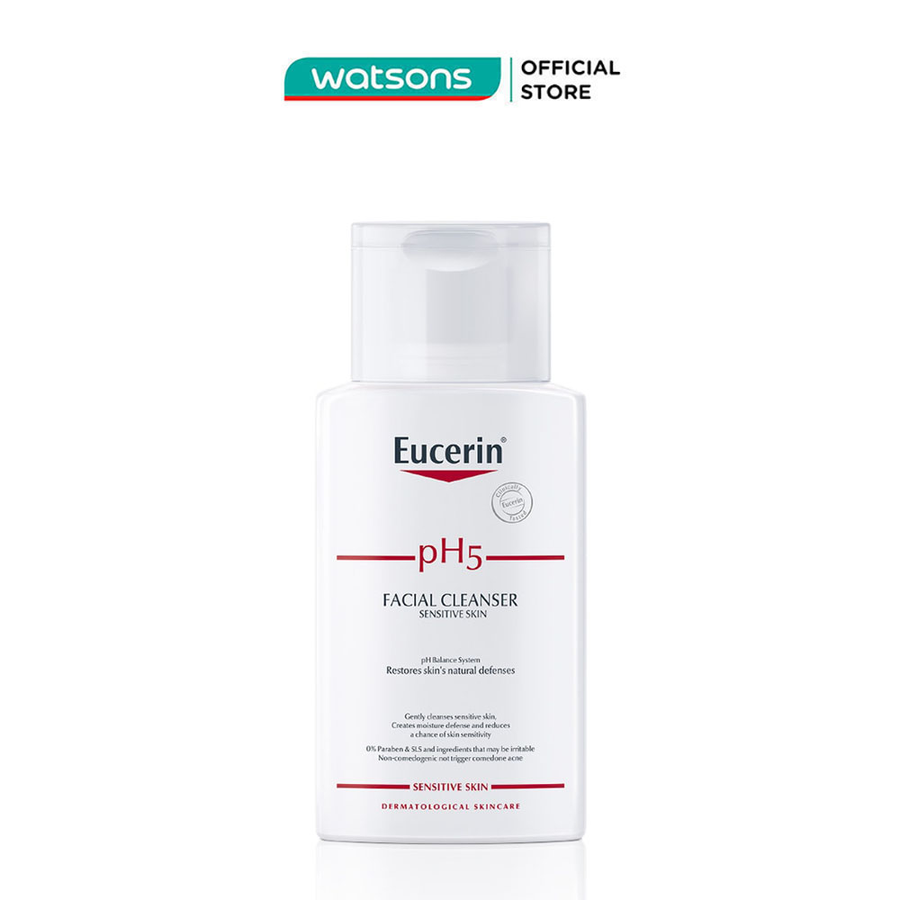 Sữa rửa mặt Eucerin không gây kích ứng cho da nhạy cảm PH5 100ml