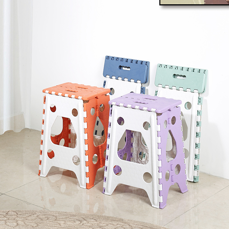 Plastic chairs, simple home space-saving outdoor training chairs, thickened convenient folding stool chairs, children's chairs