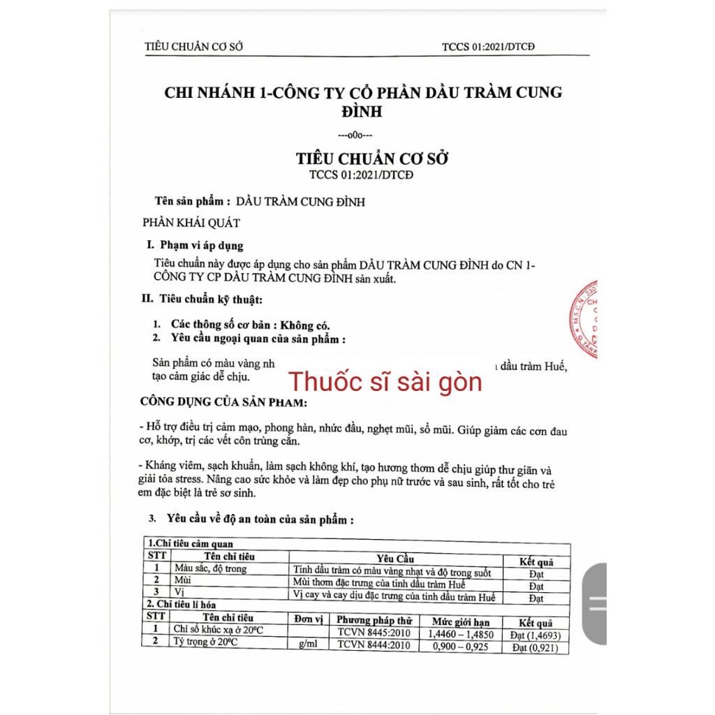 Dầu tràm Cung Đình  (50ml,30ml,15ml)