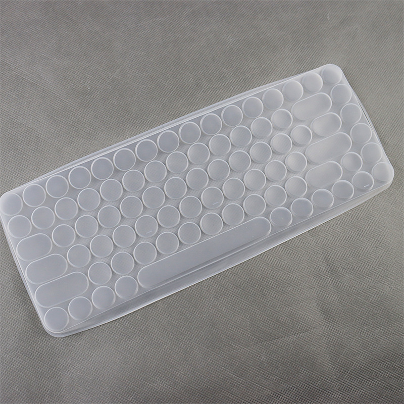 Applicable to Logitech POP KEYS wireless Bluetooth mechanical keyboard film girls cute ipad waterproof round button cover. 