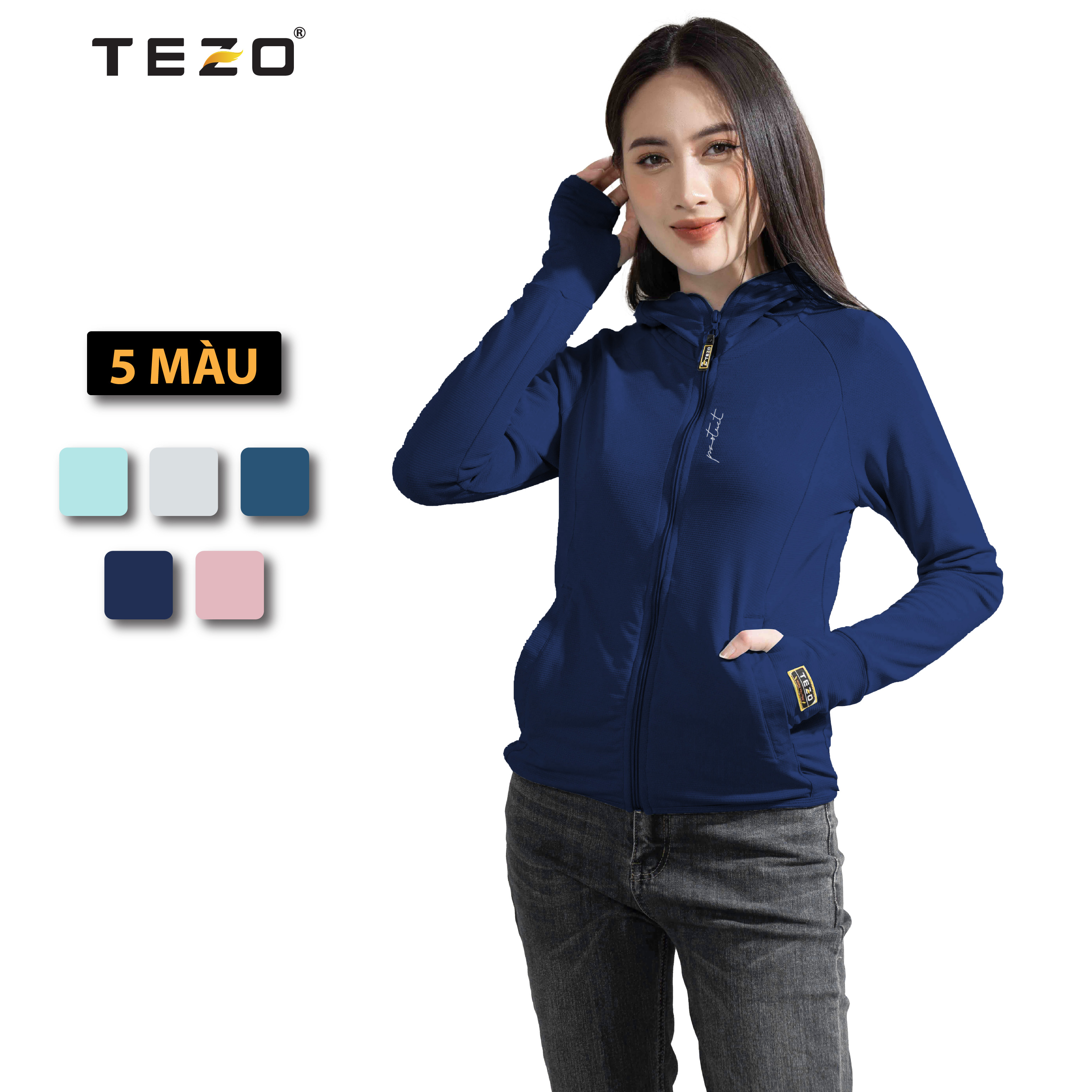Áo khoác Áo chống nắng nữ cao cấp TEZO 5 màu chất liệu vải PE coolmax thumbnail