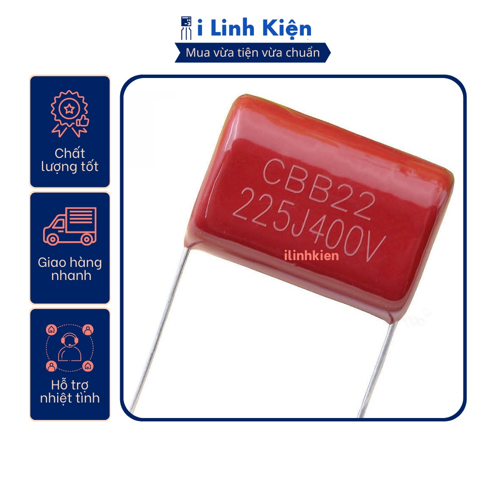 Tụ cbb 225j 2.2uf 630v 25mm