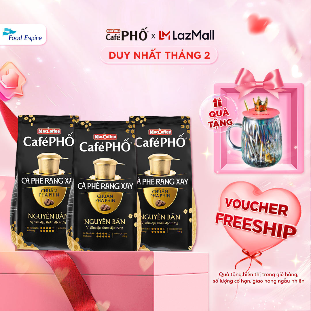 Combo 3 Túi cà phê Phố Rang Xay - MacCoffee 450gr