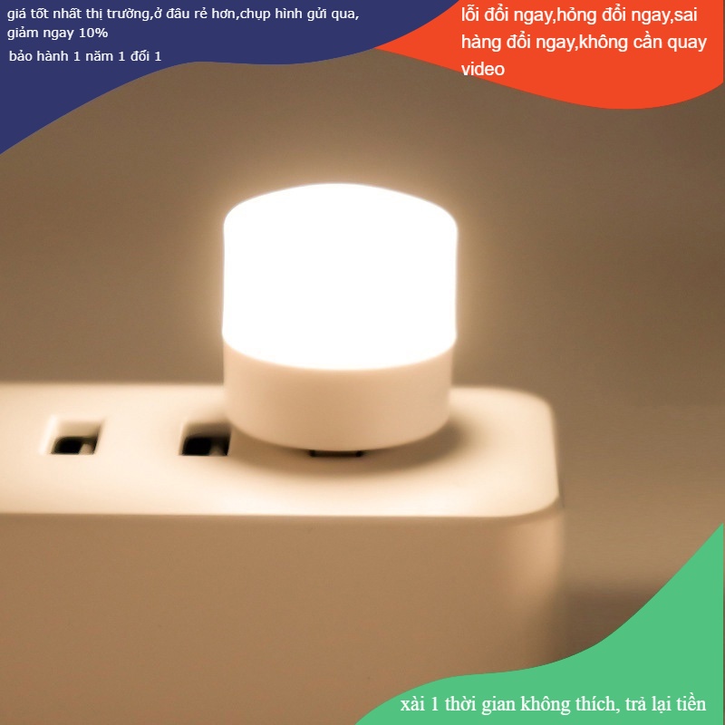 Đèn led mini, đèn ngủ đọc sách bảo vệ mắt cống usb duashop.