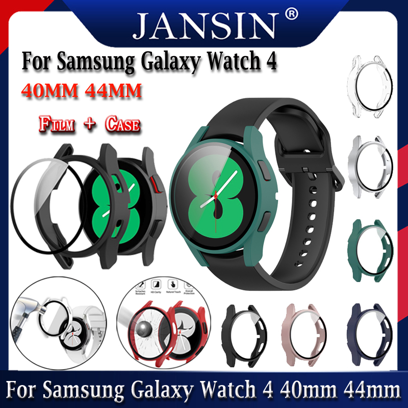 Vỏ + Kính cường lực cho Samsung Galaxy Watch 4 40mm 44mm Vỏ cứng Bảo vệ toàn màn hình Tấm đệm cho Galaxy Watch4 Chống rơi Đồng hồ PC Case Protector thumbnail
