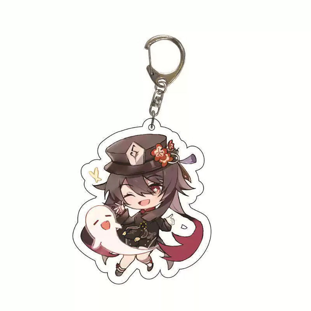 ( Mica trong acrylic ) Móc khóa game GENSHIN IMPACT mẫu 2 chibi anime