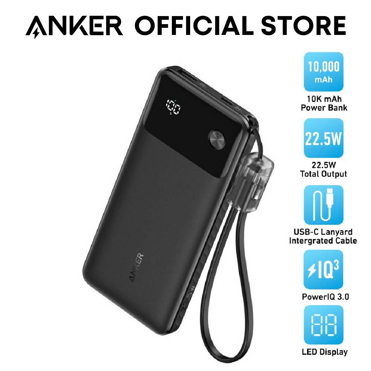 新品未使用】AnkerPowerBank（10K、22.5W）10000mAh Anker Power Bank 