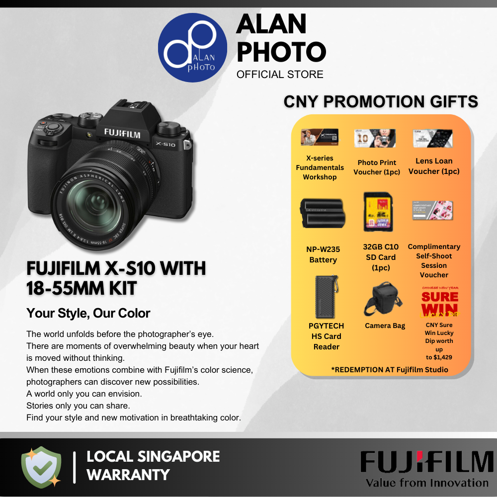 FUJIFILM X-S10 XS10 Mirrorless Digital Camera XF18-55 F2.8 & XF16