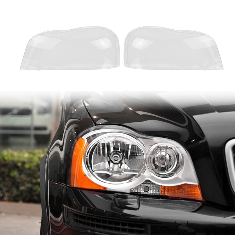 2PCS for Volvo XC90 20042013 Headlight Shell Lamp Shade Transparent
