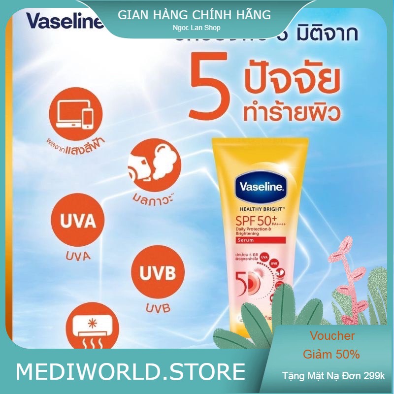 (BẢN MỚI) Sữa Dưỡng Thể Vaseline Perfect Serum 50X Tuýp 320ml