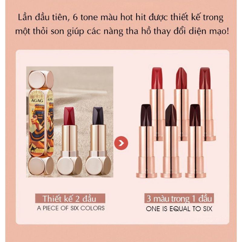 ( Chính hãng) Son sáp lì đánh 6 màu nội địa trung
