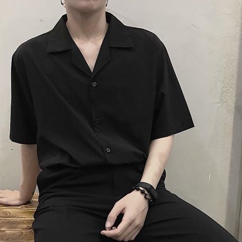 (Size đến 6XL)Sơ mi tay ngắn cổ vest nam nữ chất lụa mát không nhăn