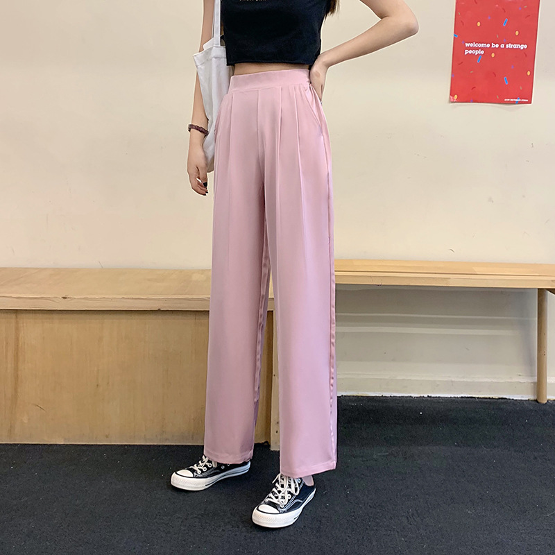 MTTM quần tây nữ lưng cao ống rộng quần vải quần ống suông quần nữ quần ống rộng Miễn phí vận chuyển toàn quốc