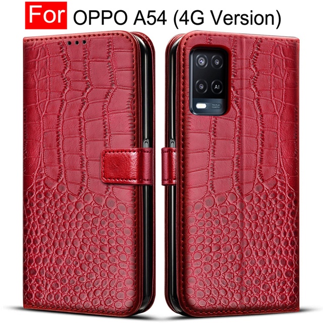 Ốp da cho Oppo lật cá sấu A54 4G cph2239