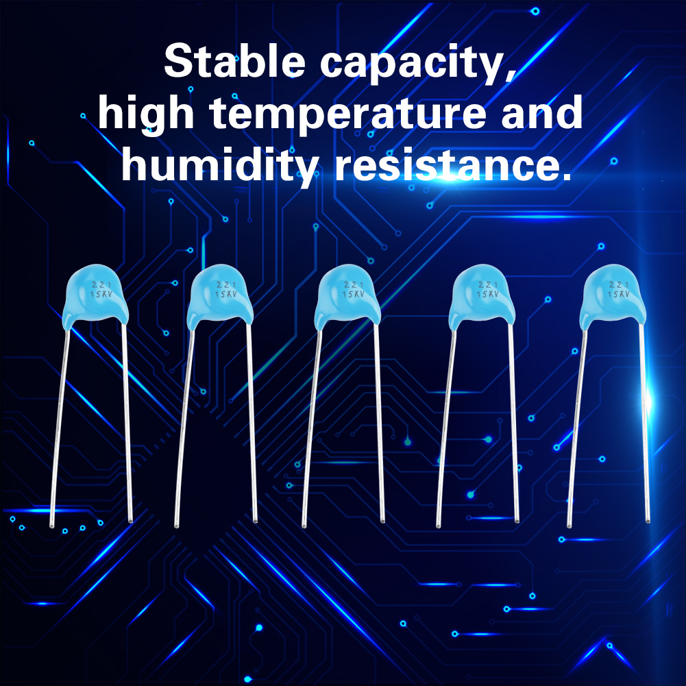 20Pcs 221k 220pF 15KV 15000V High Voltage Monolithic Ceramic Kit Set(Blue)