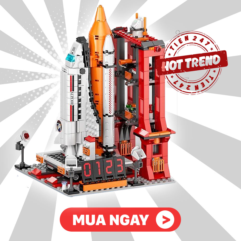 Bộ Đồ Chơi Lego Tên Lửa Vũ Trụ Không Gian 107 Món