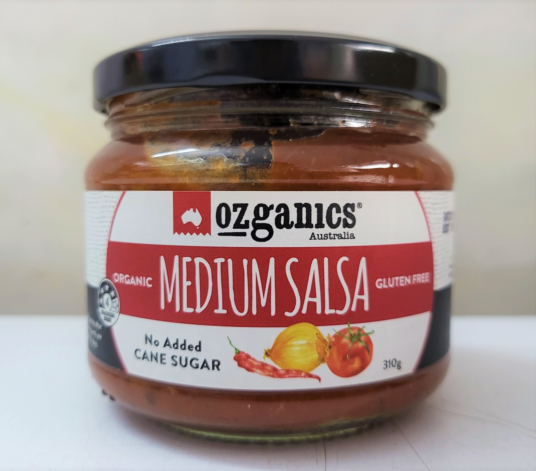 310g - medium organic xốt salsa hữu cơ cay vừa australia ozganics salsa - ảnh sản phẩm 1