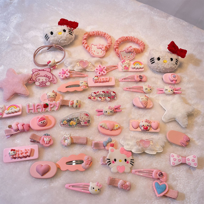 6/12/19/21Pcs%20Cartoon%20Sanrio%20Hair%20DIY%20Accessories%20Suit%20Hair%20Clip%20Hello%20Kitty%20Hairpin%20For%20Girls%20Children%20Clip%20Runrui%20-%20Image%202