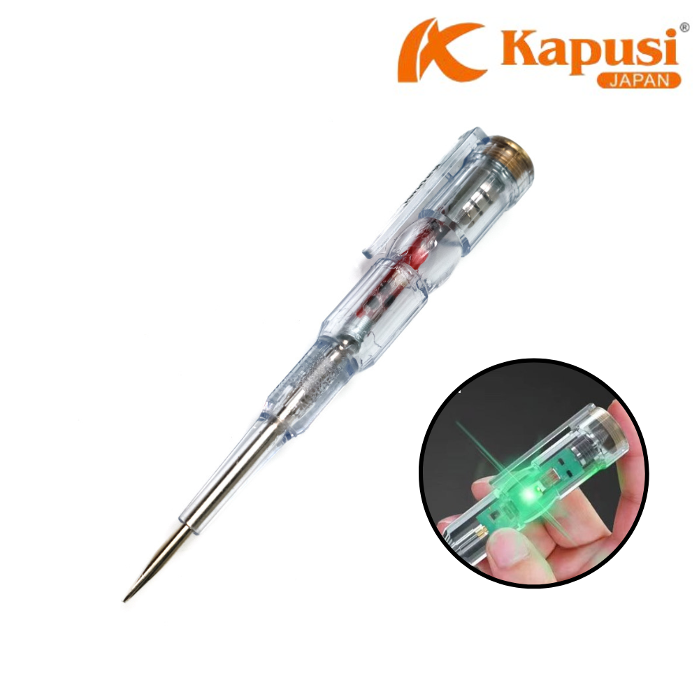Bút thử điện thông minh kết hợp cảm ứng Kapusi Japan kích cỡ 4*160mm, bút thử điện cảm ứng đa năng hai đèn cao cấp