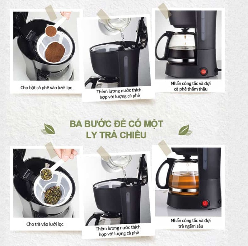 Máy pha trà và cà phê Bear CF-B06V2