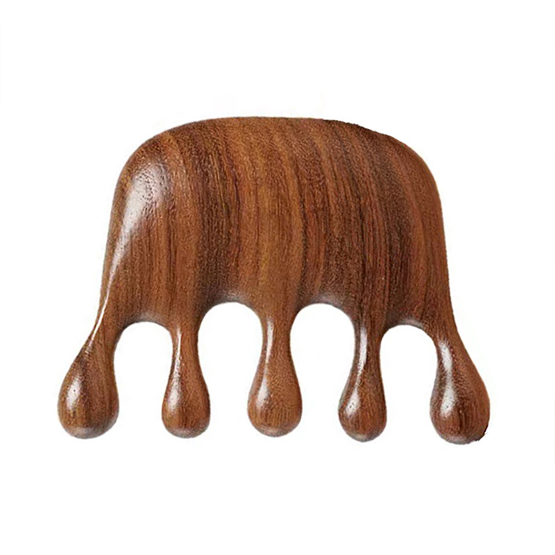 Đầu cổ vai gáy tuần hoàn máu gỗ đàn hương , lược, lược gỗ, lược gỗ giúp massage, lược cầm tay massage, lược chải tóc HZMTY1303 small fat hand