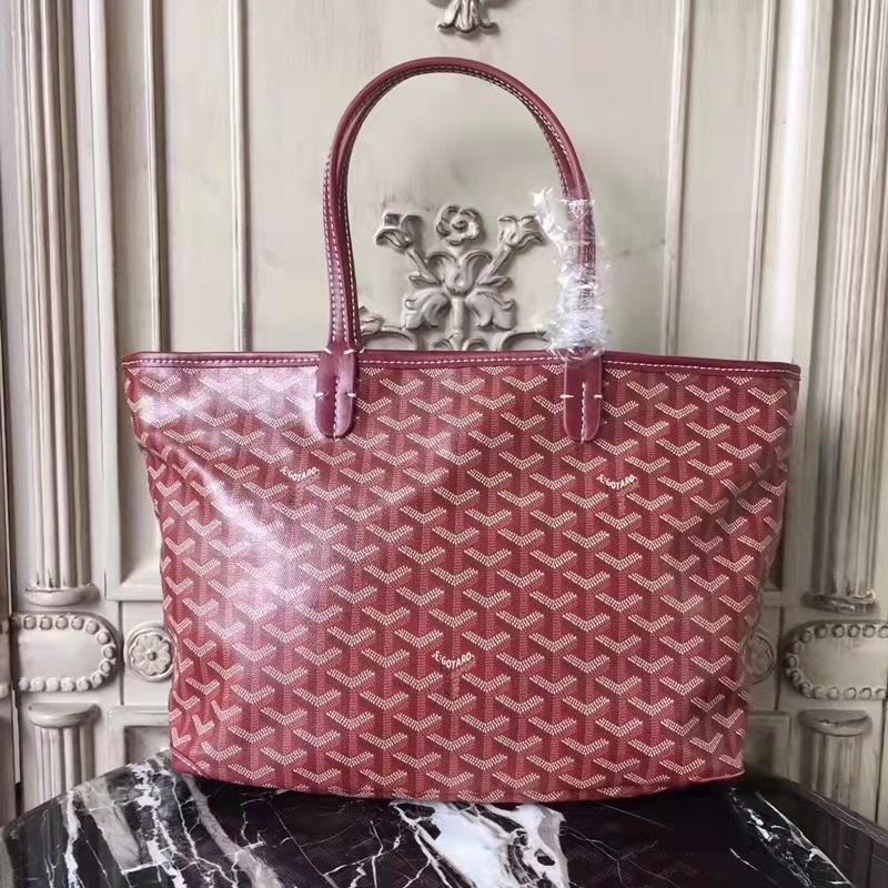 top○Goyard Bag Shopping Zipper Style Tote Dog Tooth Large